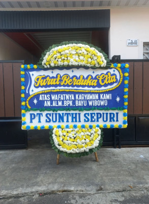 Papan Bunga Duka di Jati Utomo